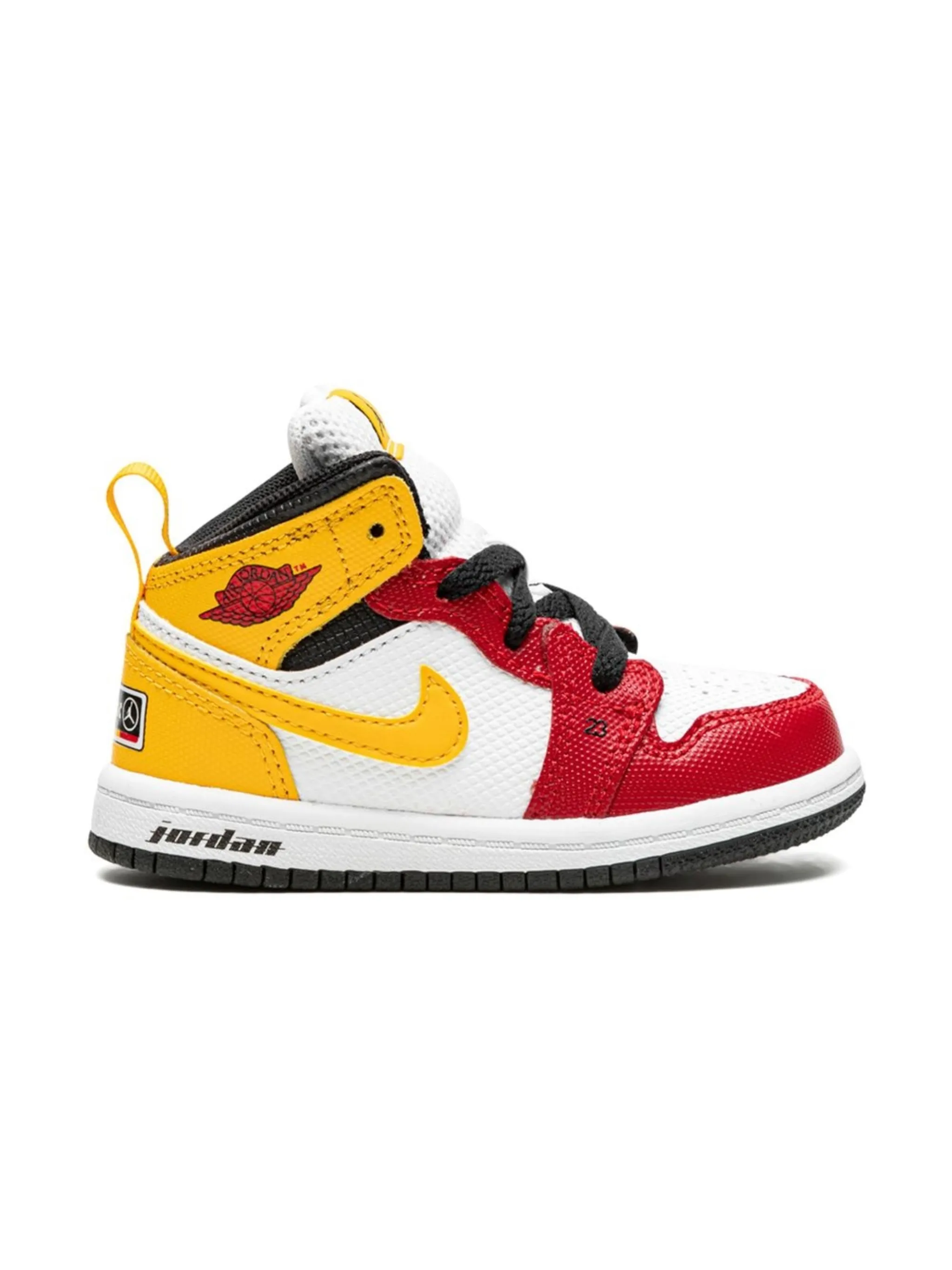 Кроссовки Air Jordan 1 Mid SE Motorsport Jordan Kids, белый — фото 2