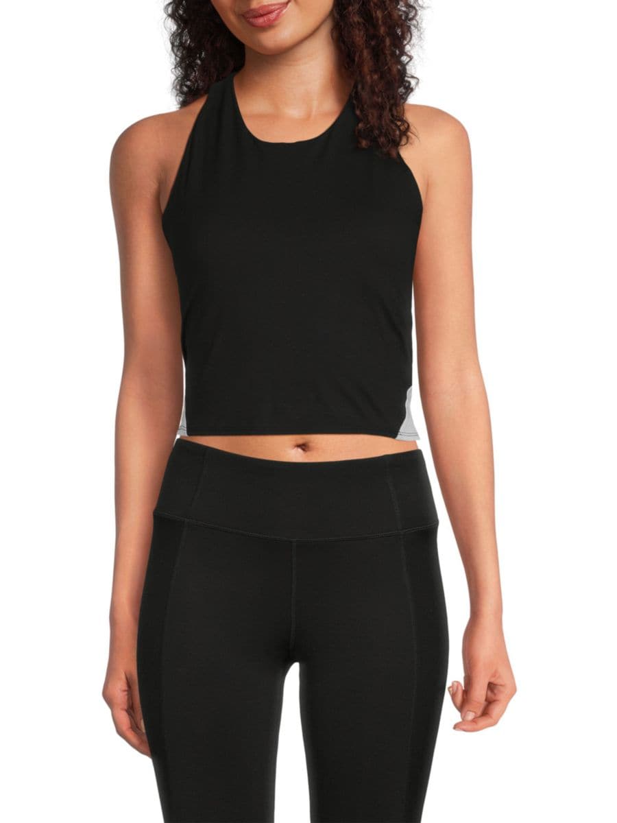 

Укороченный топ с вырезом сзади DKNY, цвет Black Light Blue