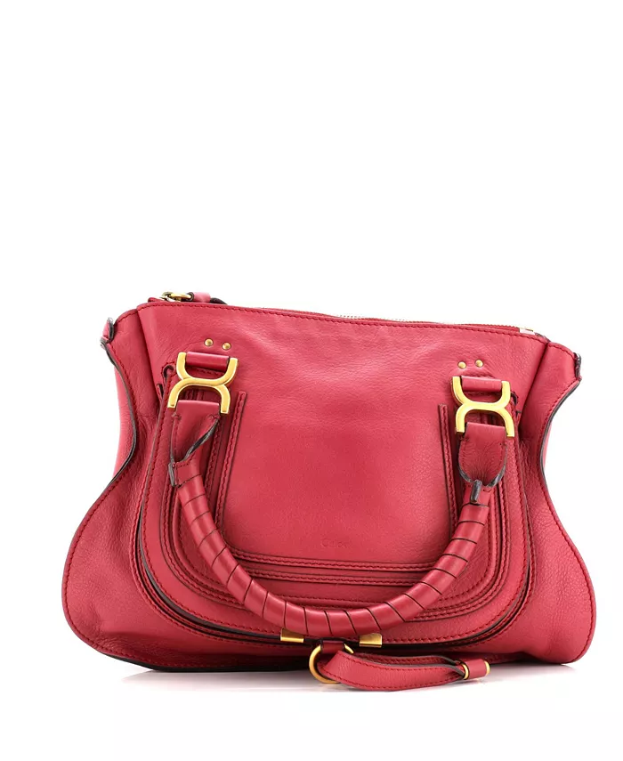 

Большая кожаная сумка через плечо Marcie Pre-Owned Chloe, красный