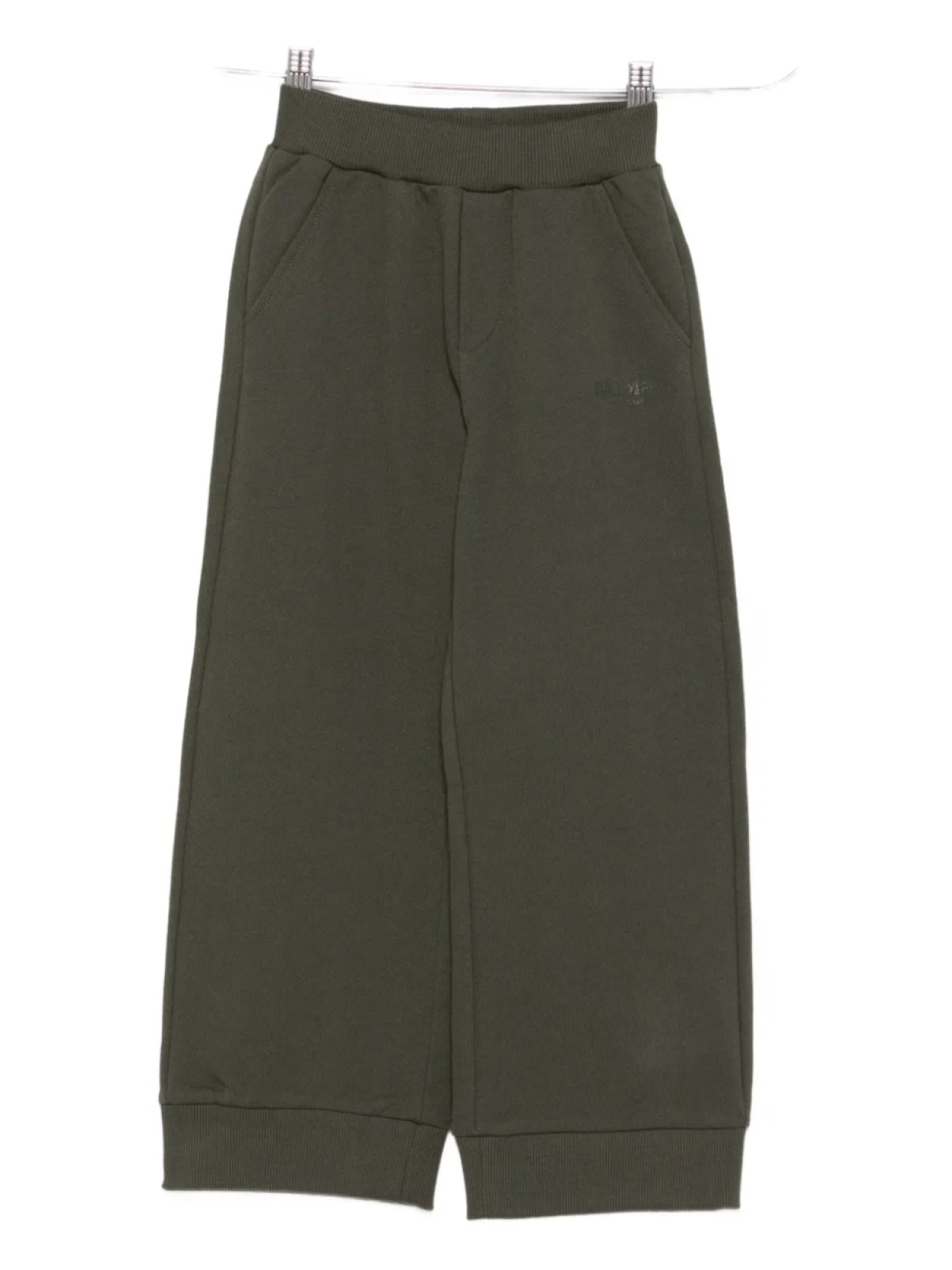 

Детские брюки Balmain Kids с эластичным поясом и логотипом, зеленый