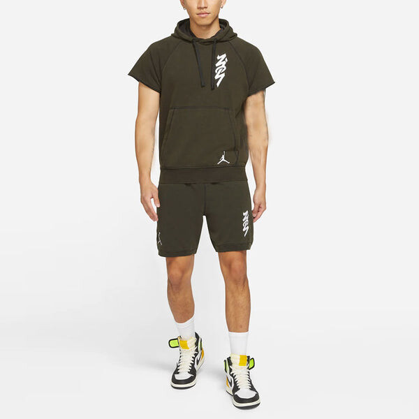Толстовка Air Jordan Dri-FIT Zion Embroidered Quick Dry Sports Short Sleeve Green, зеленый — фото 3