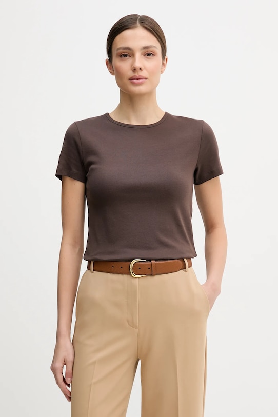 

Хлопковая футболка United Colors of Benetton, коричневый