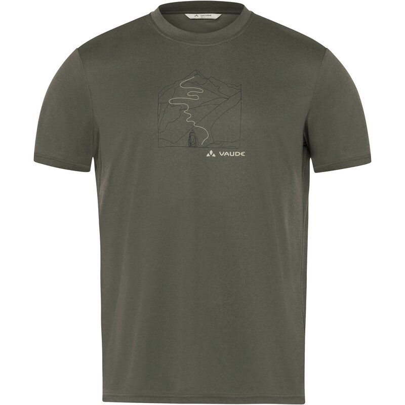 

Shirt se mens ossola print t-shirt Vaude, хаки