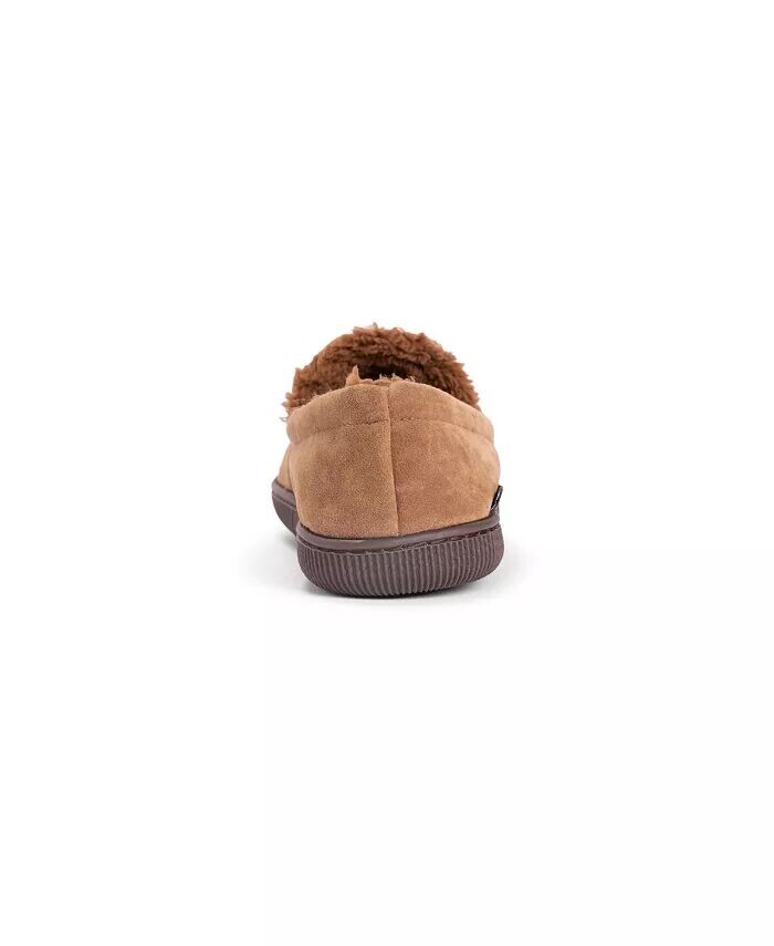 Мужские мокасины из искусственной замши, цвет Camel, S (8-9) MUK LUKS, коричневый/бежевый — фото 4