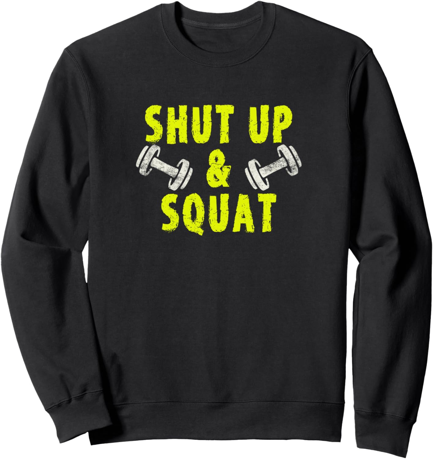 

Толстовка для тренировок Заткнись и приседай, черная Fun Workout Merch
