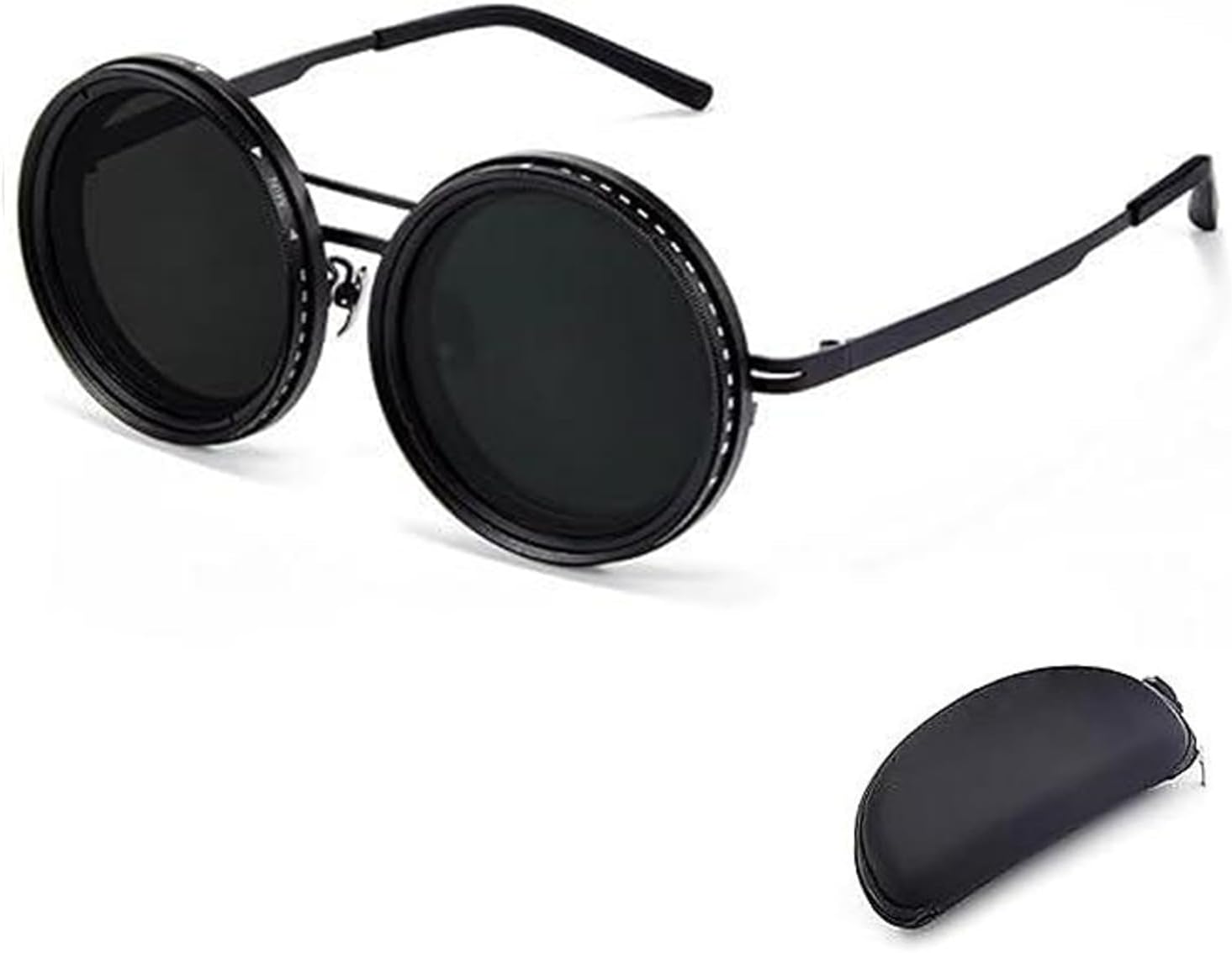 

Солнцезащитные очки с регулируемой тонировкой — поляризованные круглые очки с линзами ND9, 1-9 режимов затемнения, пляжные солнцезащитные очки — регулируемые очки для активного отдыха на природе Generic, Black