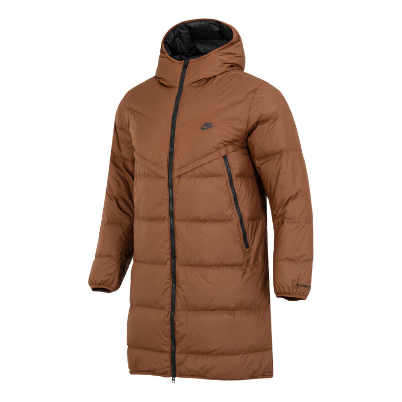 

Куртка Nike hooded puffer long coat 'Brown' DV1134-259, коричневый