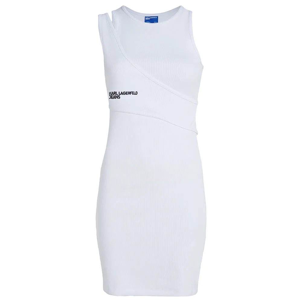 

Платье Karl Lagerfeld Ribbed sleeveless short, белый