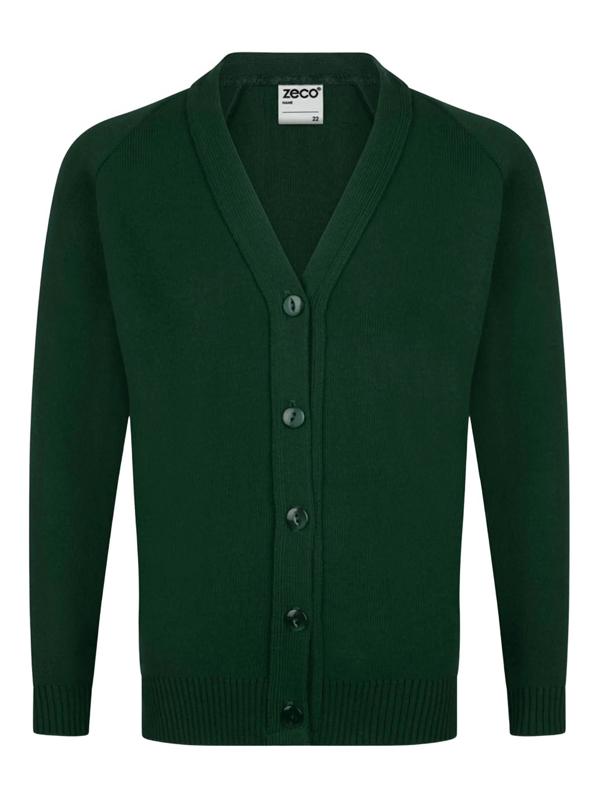 

Кардиган с V-образным вырезом Zeco Schoolwear Kids, зеленый