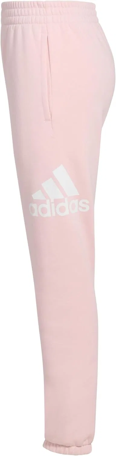 Детские хлопковые флисовые спортивные брюки Adidas, Sandy Pink — фото 2