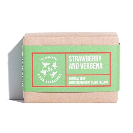 

Натуральное Эко мыло-пилинг Клубника и Вербена 110г Soap Makers Four Starlings