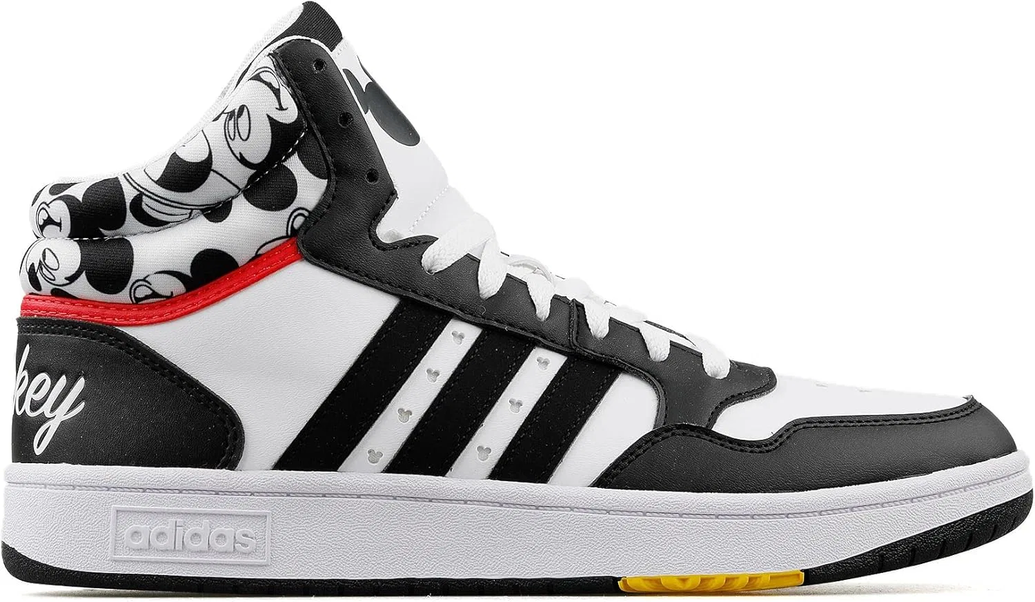 Мужские кроссовки Adidas Hoops 3.0 средней высоты, Cloud White Core Black Ray Red — фото 2