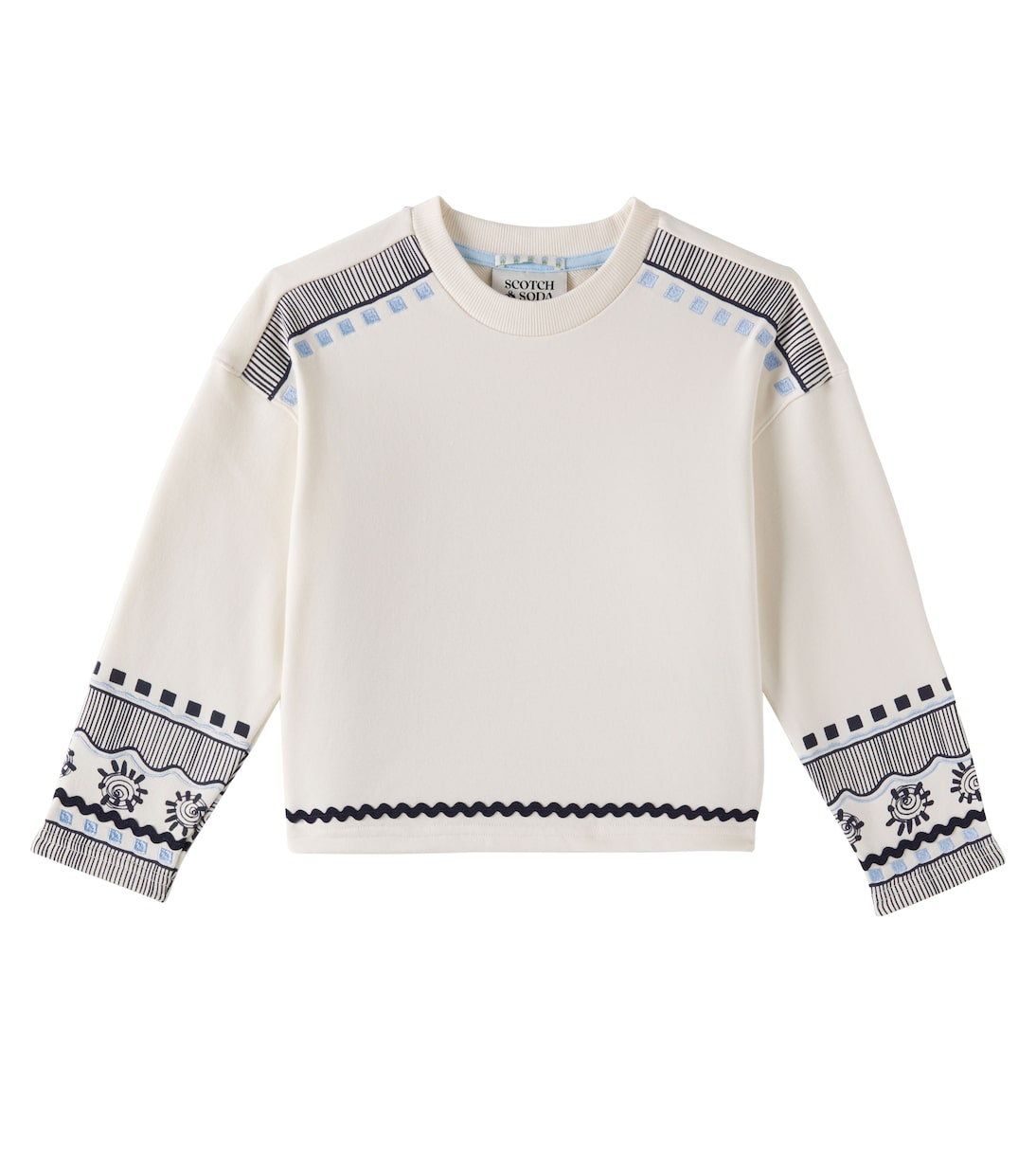

Вышитая толстовка из смесового хлопка Scotch & Soda Kids, White Traditional