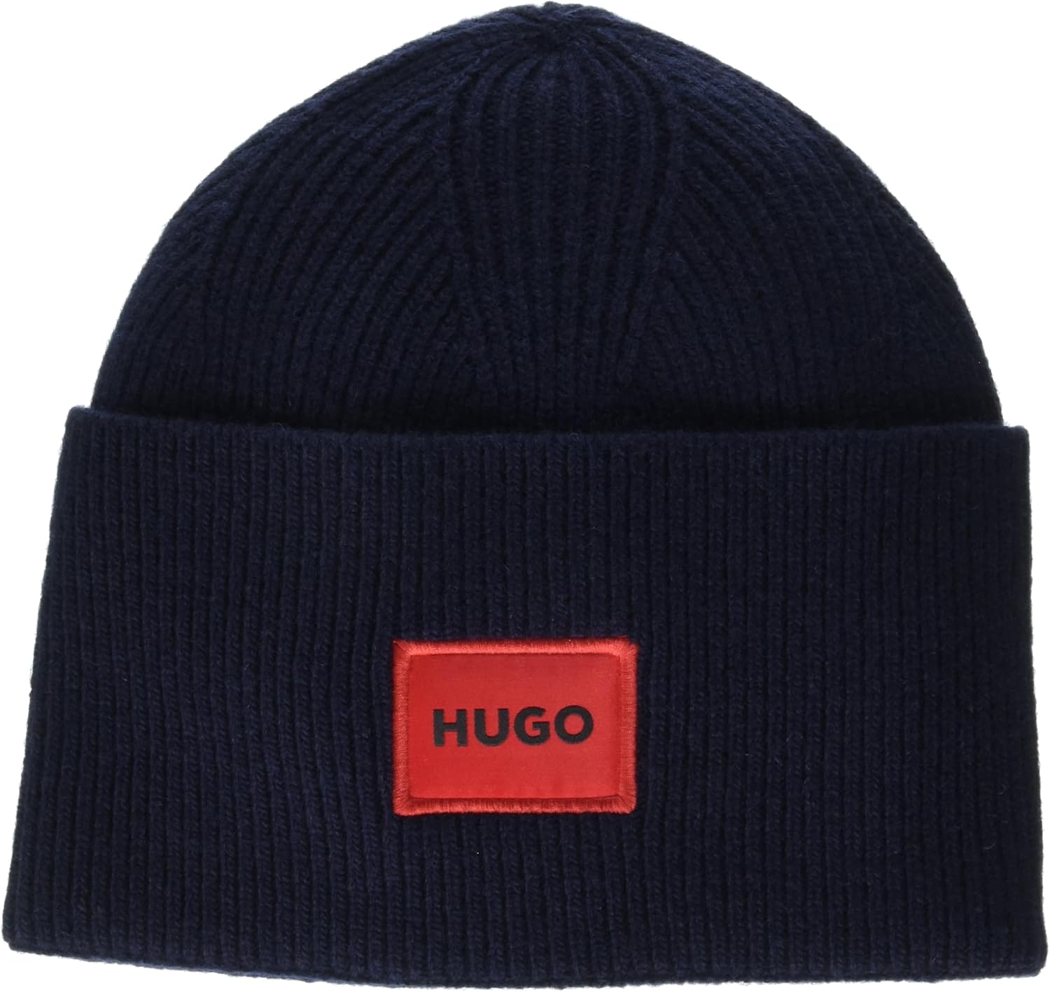 

Мужская вязаная шапка HUGO с отворотом, Blueberry Blue