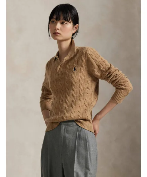 

Шерстяной свитер Slim fit Polo Ralph Lauren, бежевый