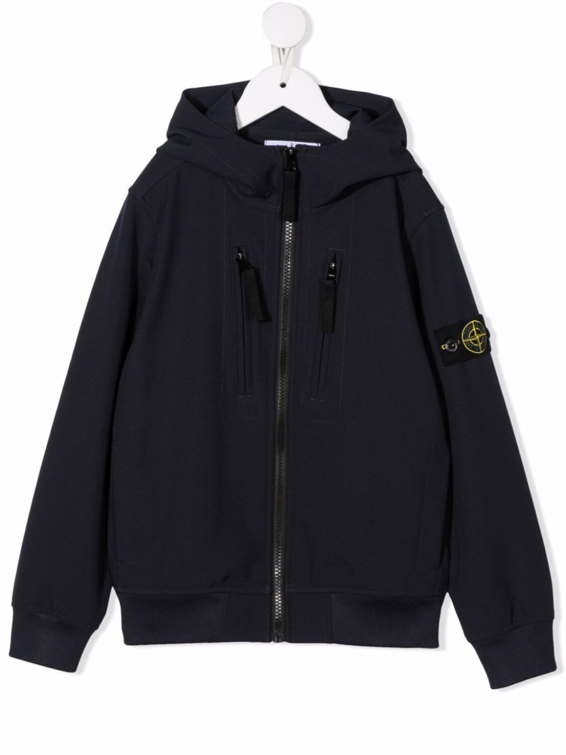 

Stone Island Junior куртка на молнии с капюшоном, синий