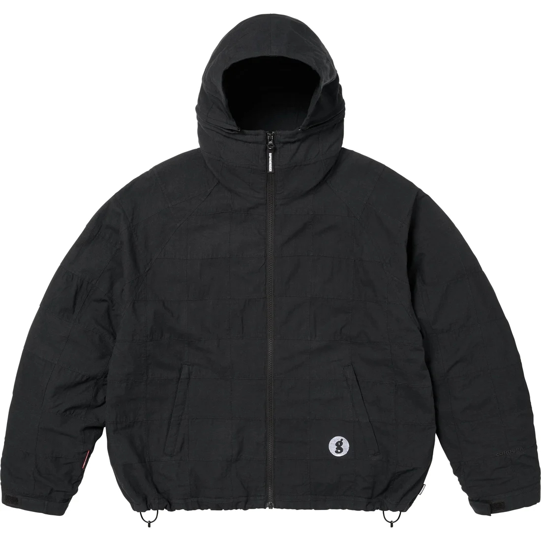 

Supreme Куртка с капюшоном в стиле пэчворк мадрас, Black/Black