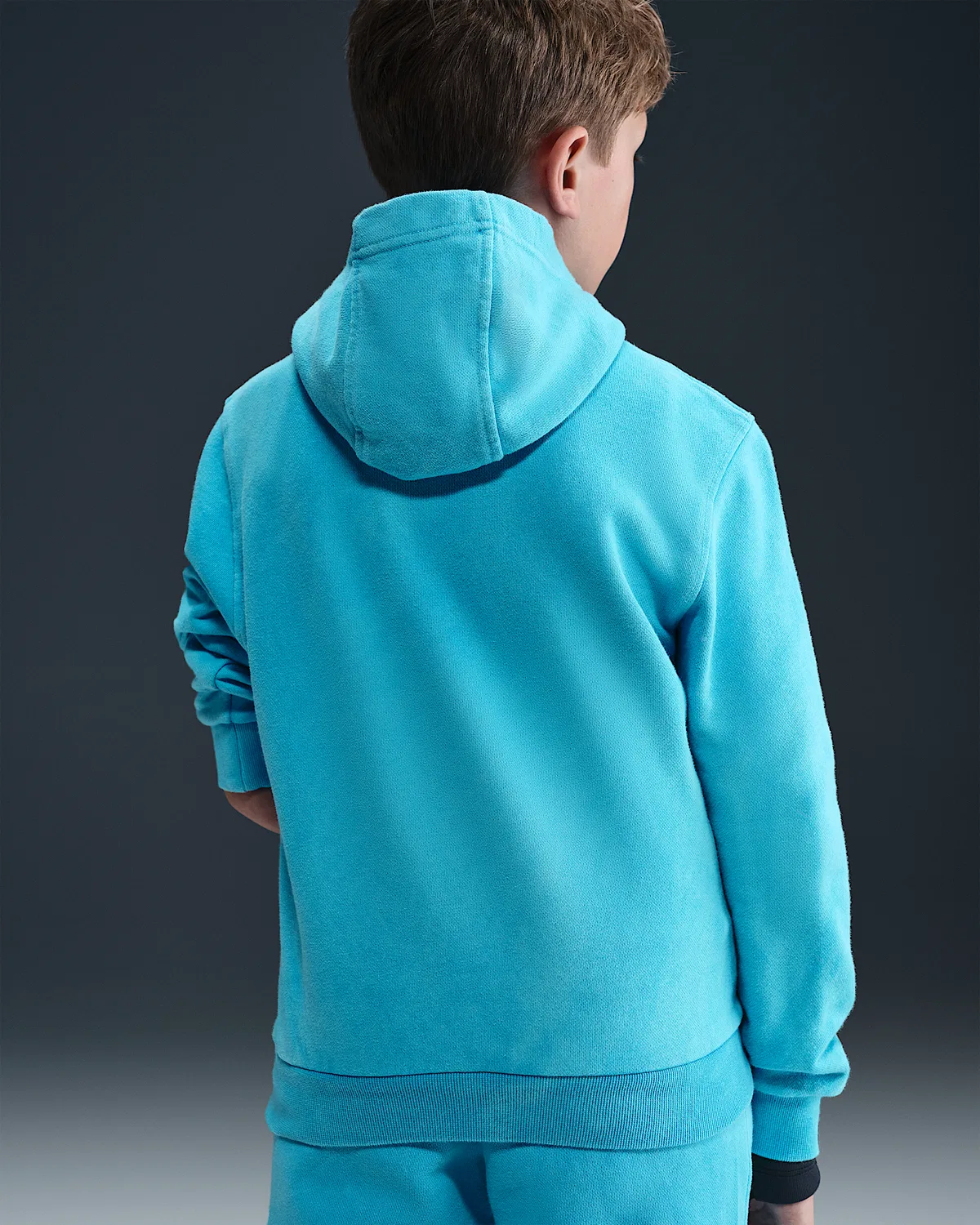 Детская толстовка Nike Sportswear, Baltic Blue/White — фото 4