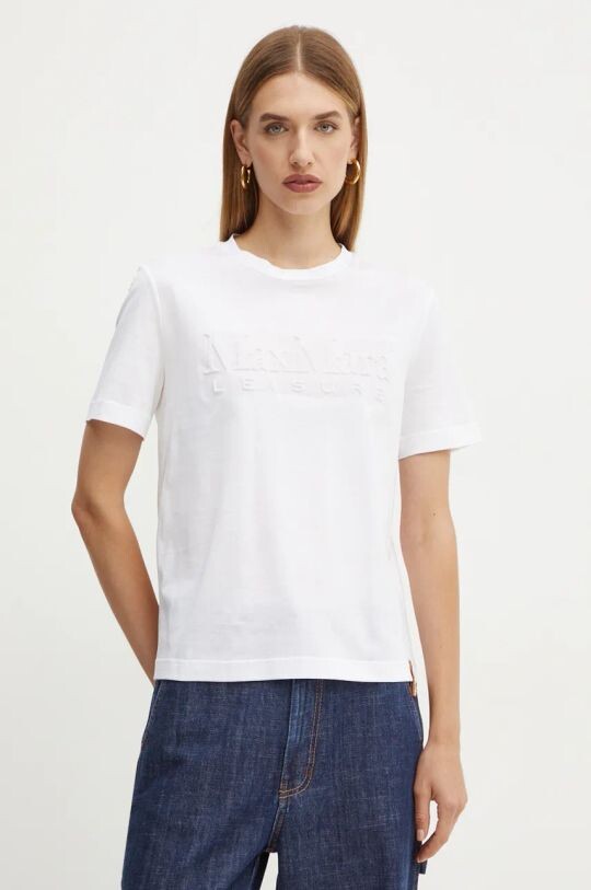 

Хлопковая футболка Max Mara Leisure, белый