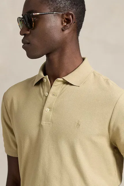 Поло из хлопка Polo Polo Ralph Lauren, бежевый — фото 4