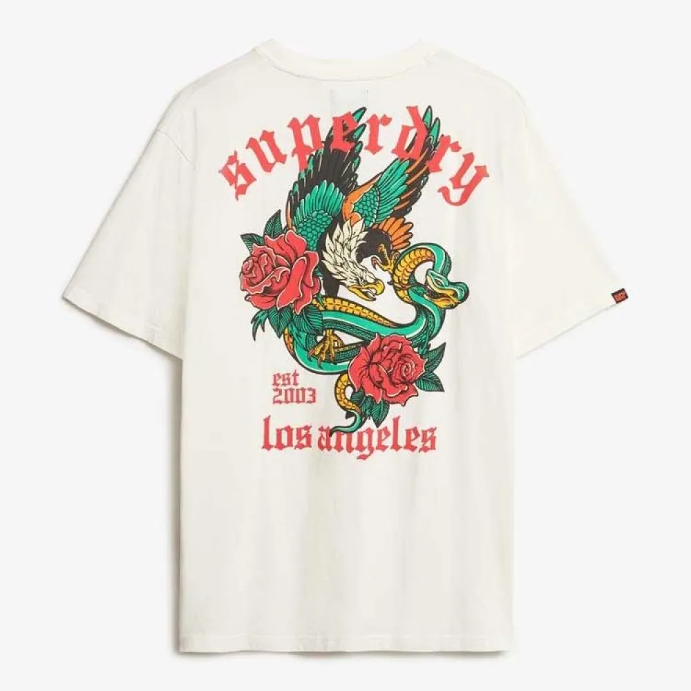 Футболка с коротким рукавом Superdry Neo Trad Tattoo Loose, белый — фото 4