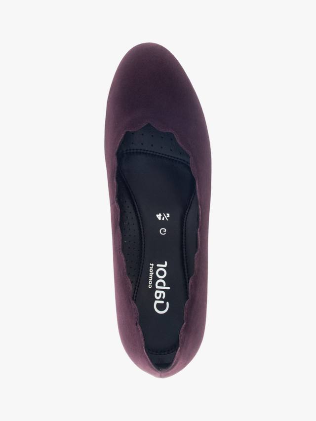 Gigi Wide Fit туфли-лодочки с фигурным краем из замши Gabor, Purple — фото 2