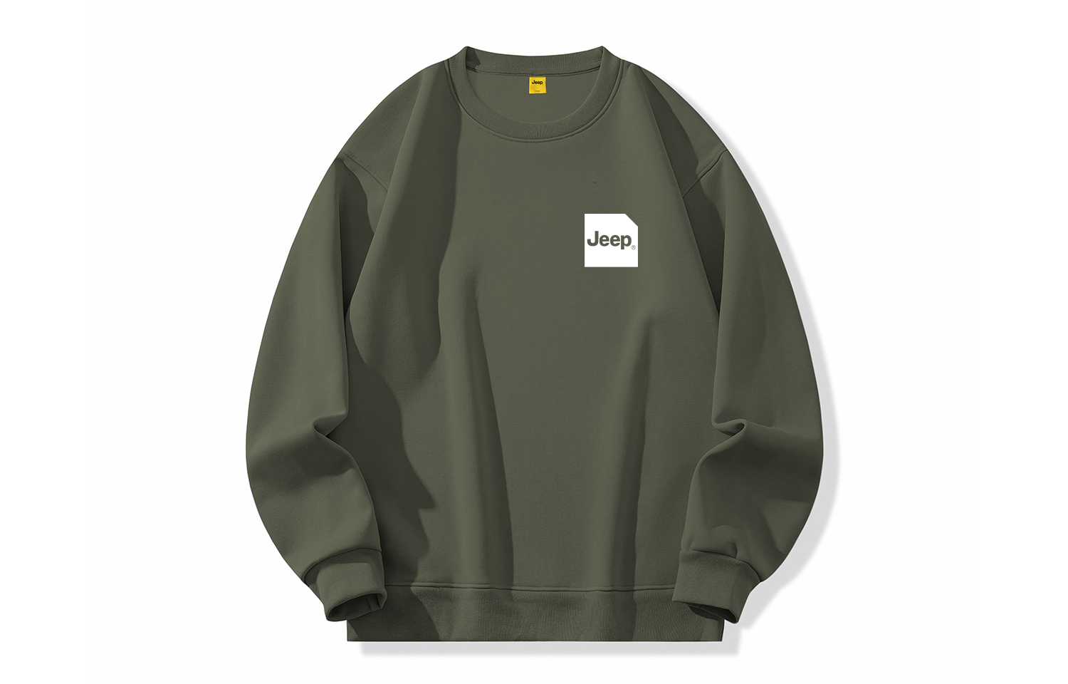 

Свитшот Unisex Crew Neck Moderate Regular Jeep, серый зеленый