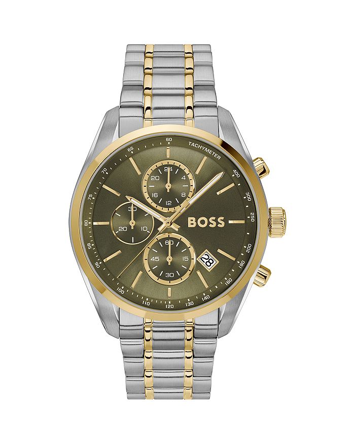 

Grand Prix 44 Chronograph, 44 мм BOSS Hugo Boss, зеленый