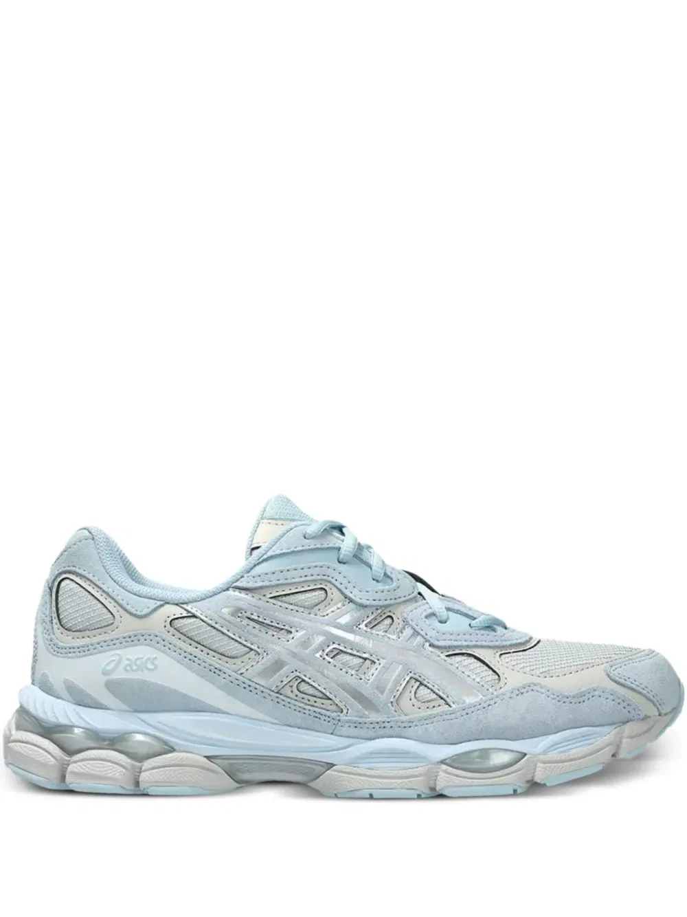 Металлические кожаные кроссовки Asics, серый