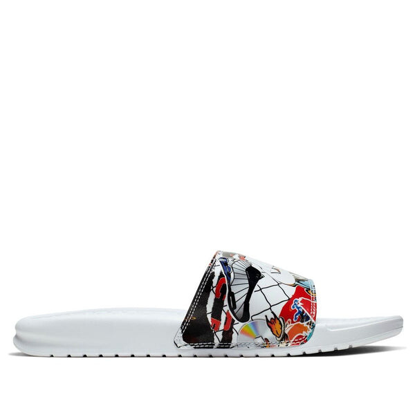 Тапочки benassi jdi print slide 'china hoop dreams' Nike, белый — фото 2