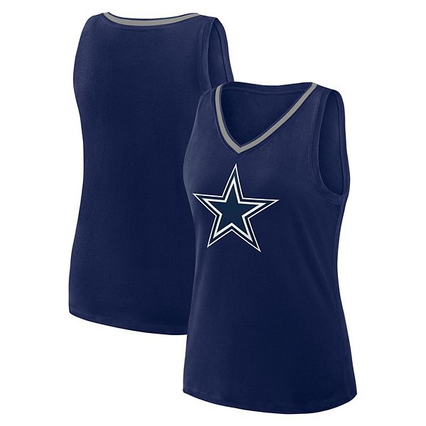 

Женский логотипный майка-танк V-образного выреза Dallas Cowboys Stellar Win в цвете navy Unbranded