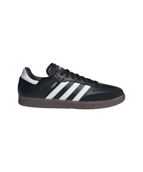 Мужские кроссовки из натуральной кожи Samba adidas черно-белые — фото 3