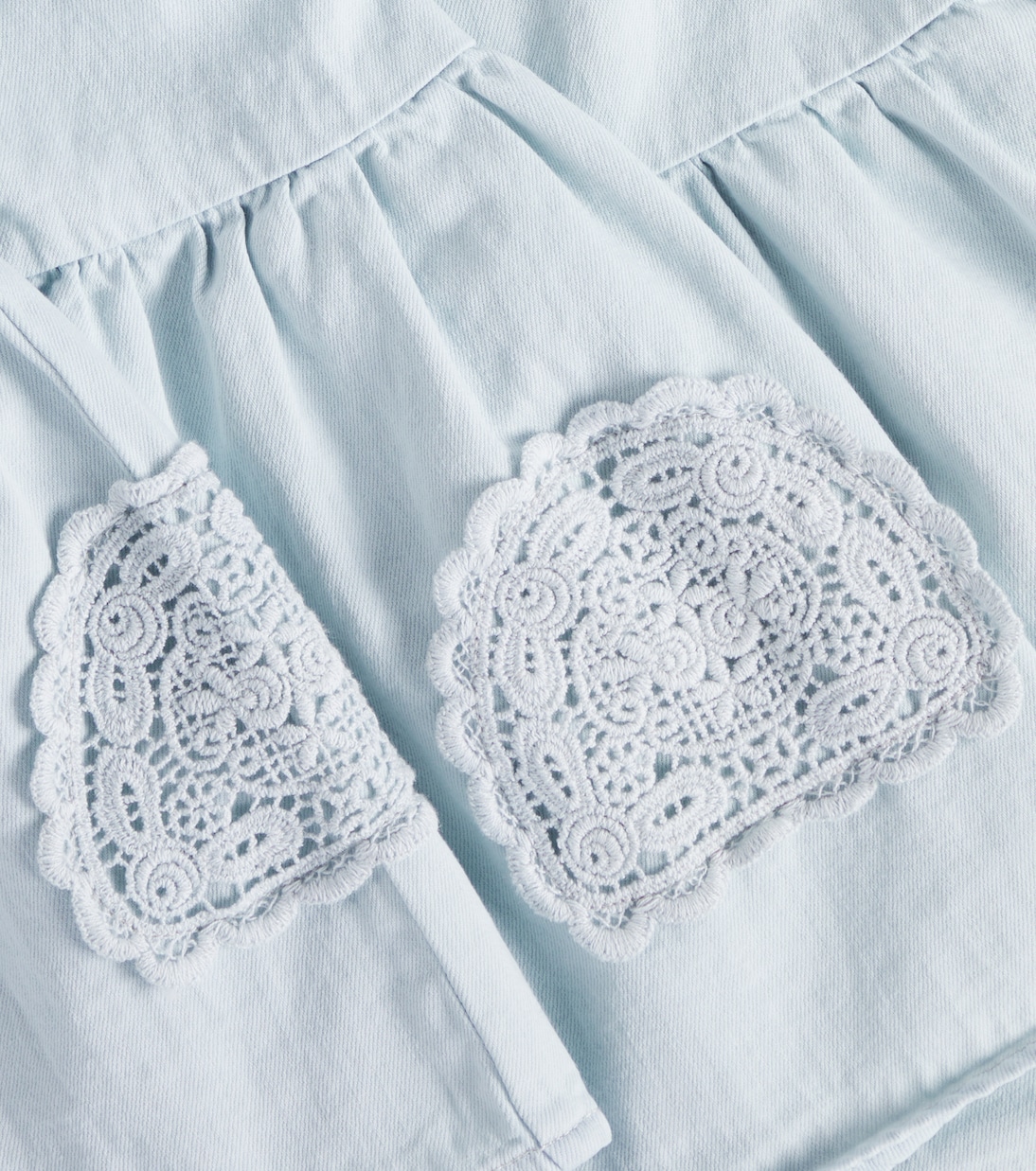 Хлопковое платье в технике крючком Chambray Petite Amalie  , Pale Wash Chambray — фото 3