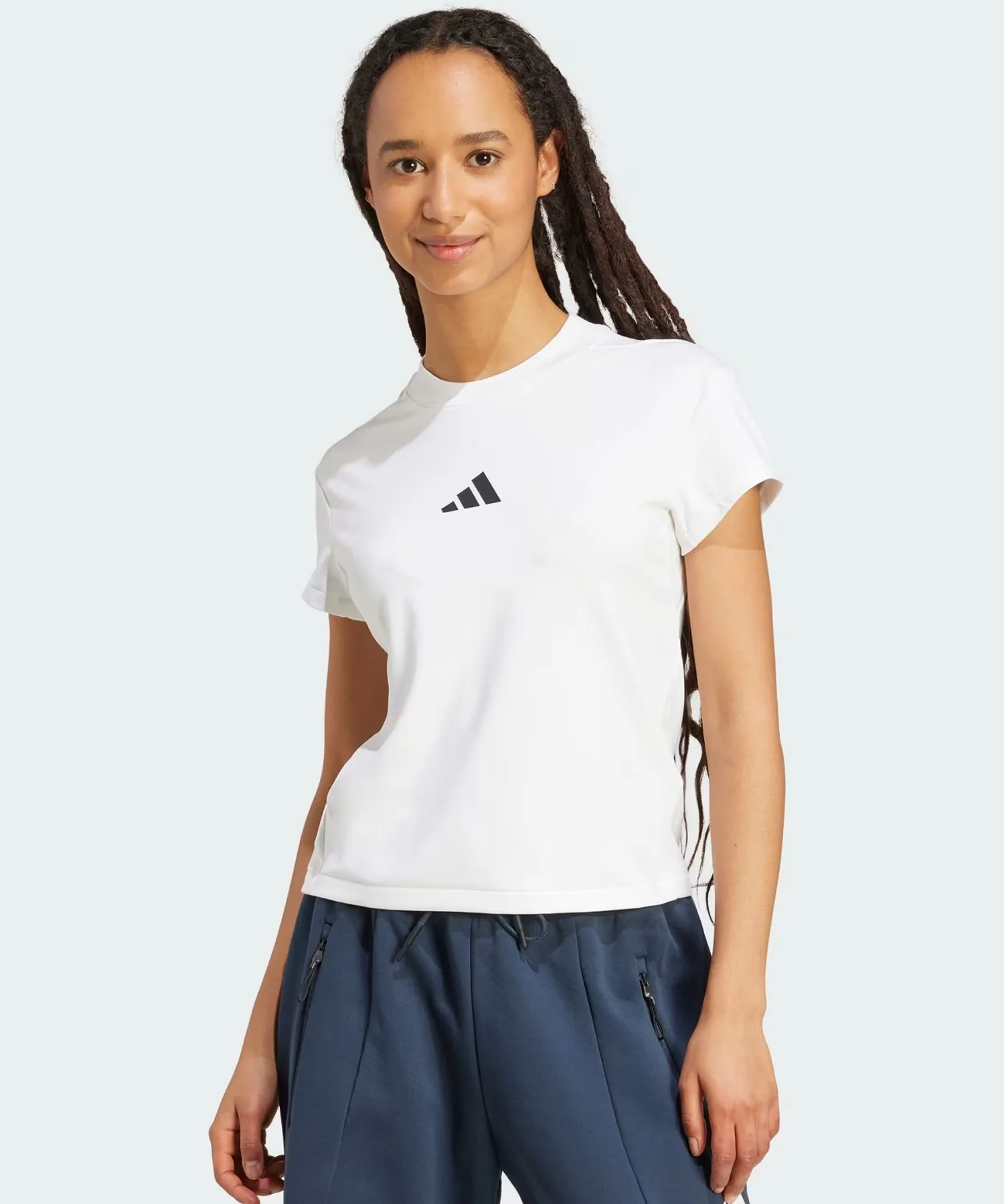 Женская футболка с технологией CLIMACOOL adidas W ZNE BB KKK37 белая с черным