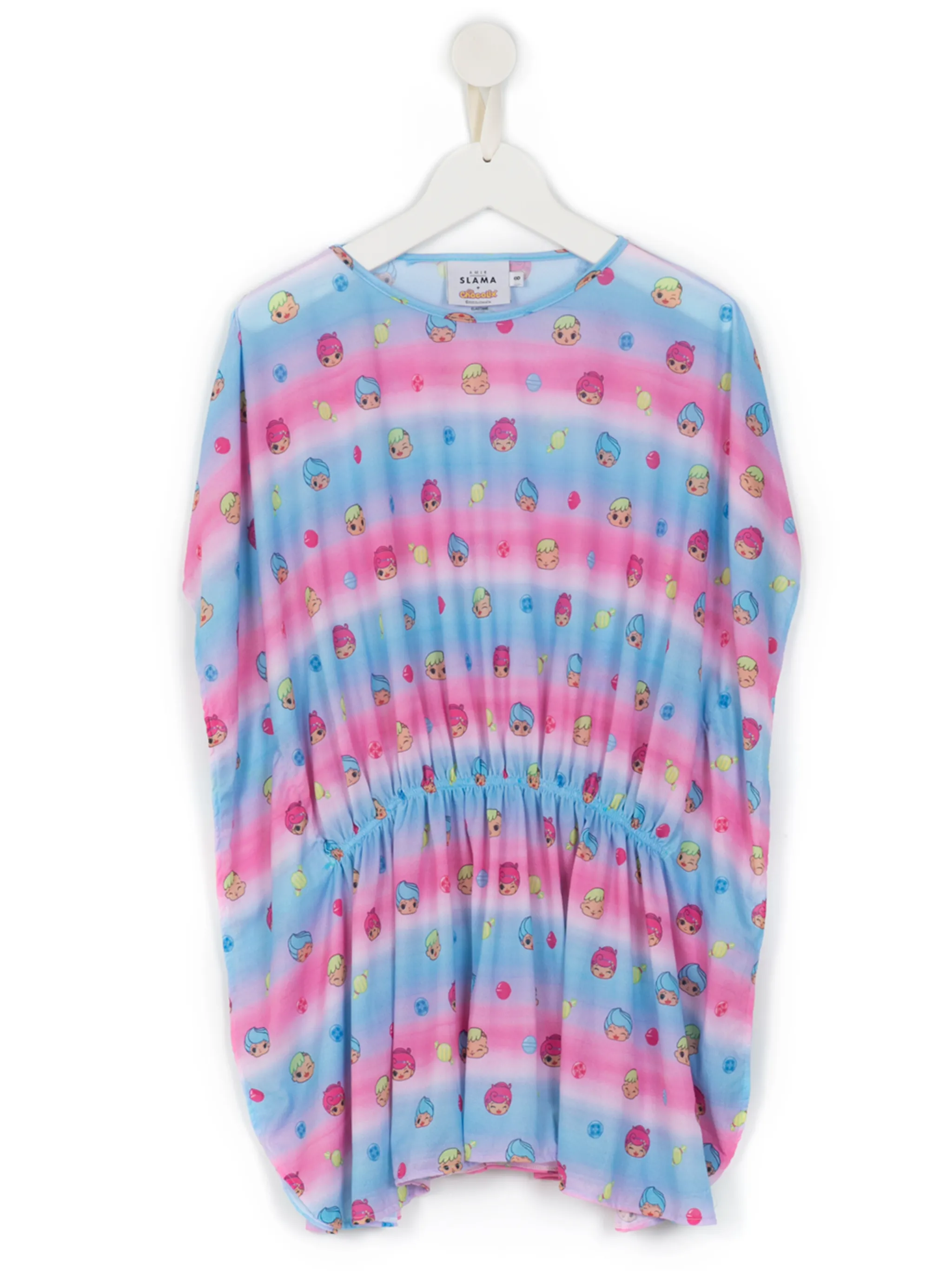 

Присборенное платье с принтом Amir Slama, розовый