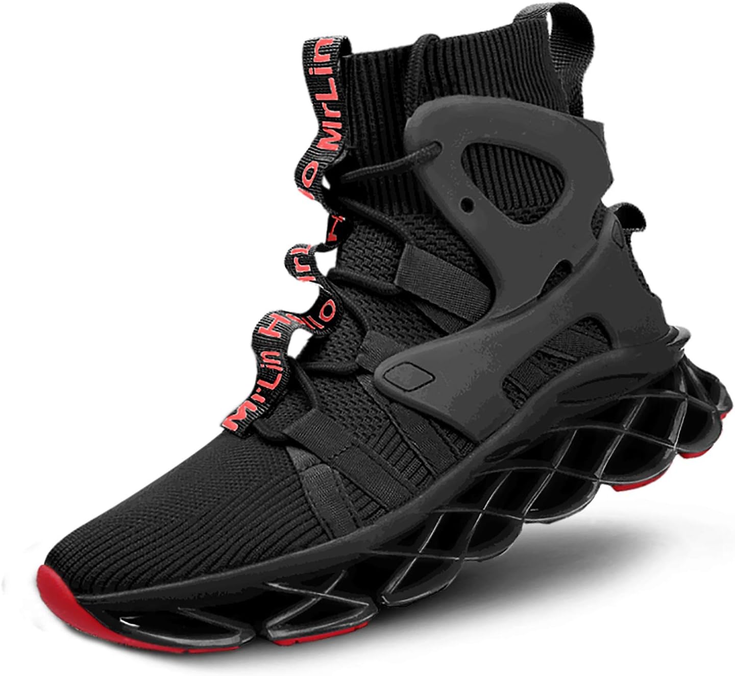 

Мужские кроссовки для бега Hello MrLin с противоскользящей подошвой, для тенниса и ходьбы, блейдовый тип, стиль хип-хоп, черный