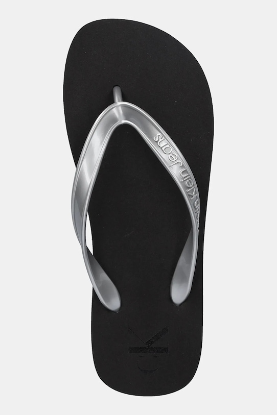 Шлепанцы Beach Sandal Monologo TPU Calvin Klein Jeans, серебряный — фото 4