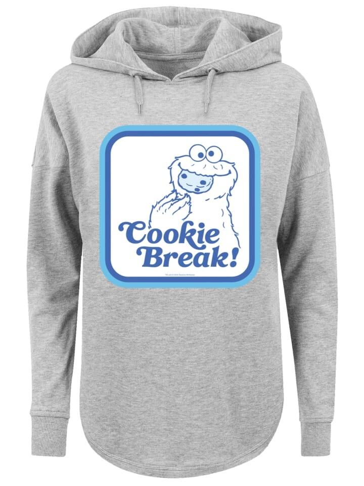 

Пуловер F4NT4STIC Oversized Hoodie Sesamstraße Cookie Bracke, серый