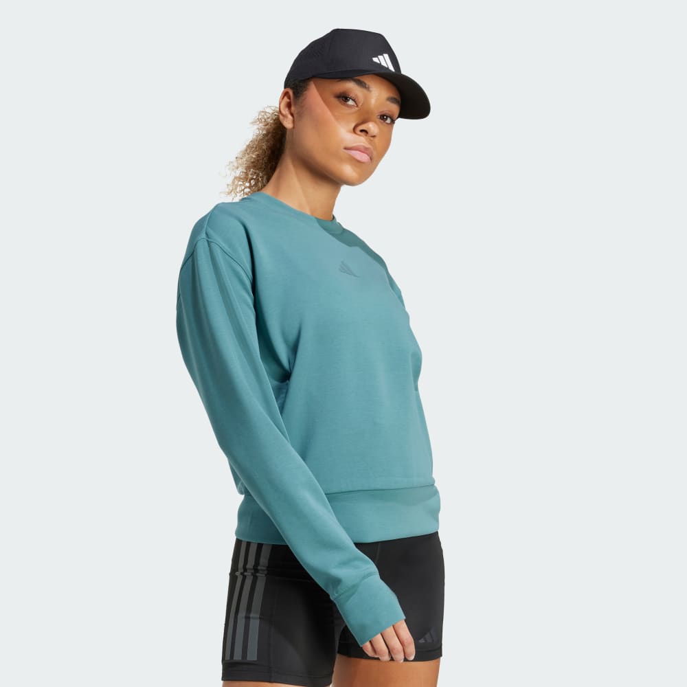 

Спортивная толстовка Adidas Designed-for-Training Warm-Up Crewneck Sweatshirt, цвет Preloved Teal