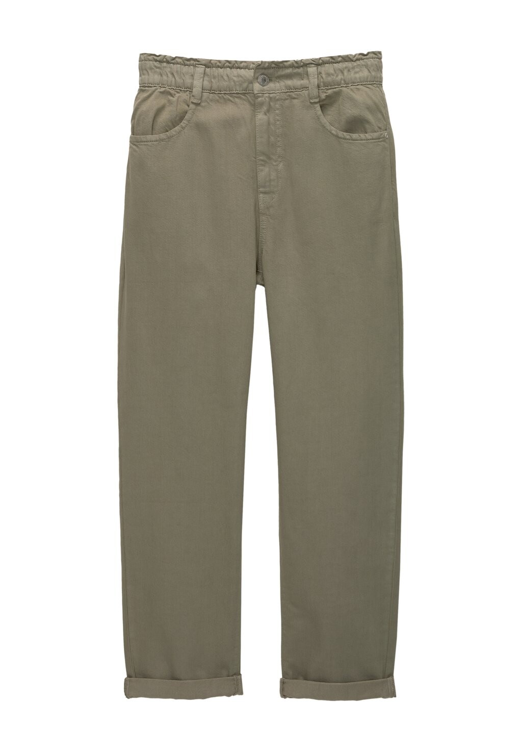 

Брюки PAPERBAG PULL&BEAR, хаки