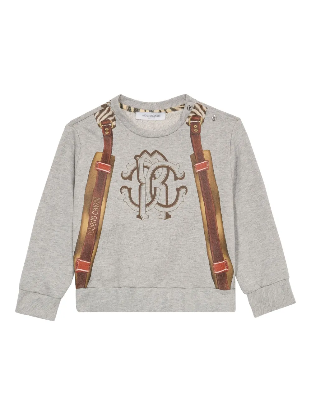

Толстовка с логотипом Roberto Cavalli Junior, серый
