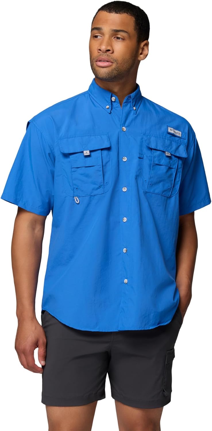

Рубашка Columbia Men's PFG Bahama II с коротким рукавом, Vivid Blue