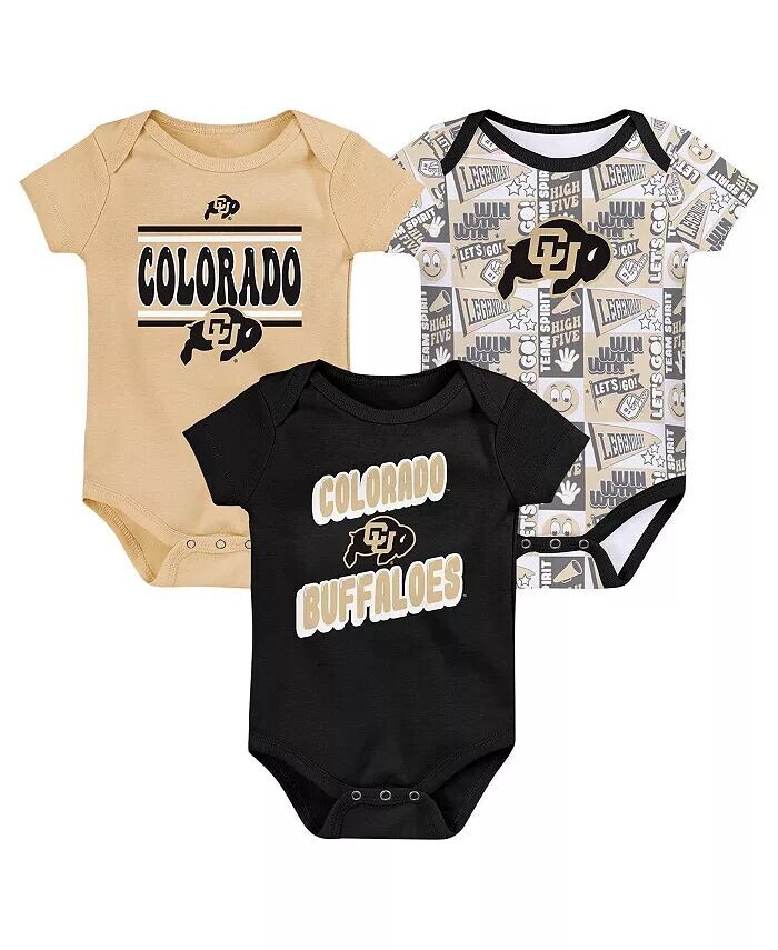 

Комплект из 3 боди для новорожденных Black Colorado Buffaloes Sunday Comics Outerstuff
