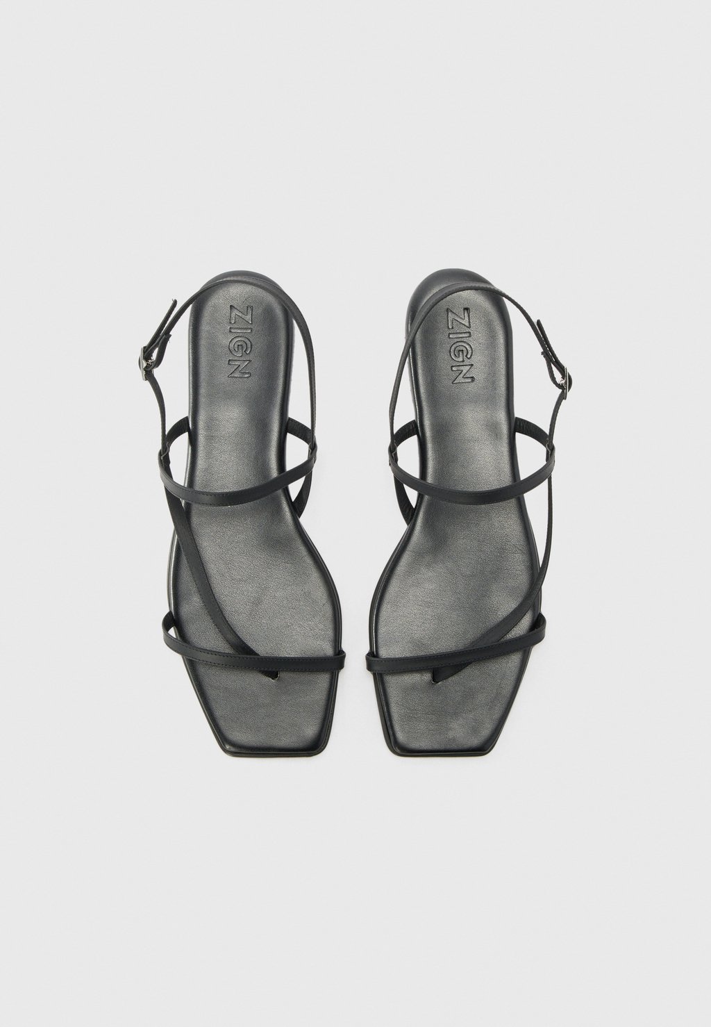 Сандалии с Т-образной застежкой Sandals Zign by Zalando, черный — фото 4