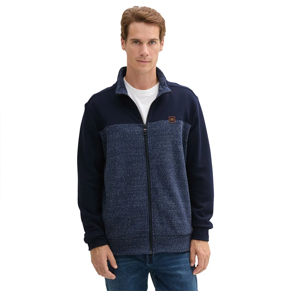 

Толстовка Tom Tailor Detailed Stand Up full zip, синий