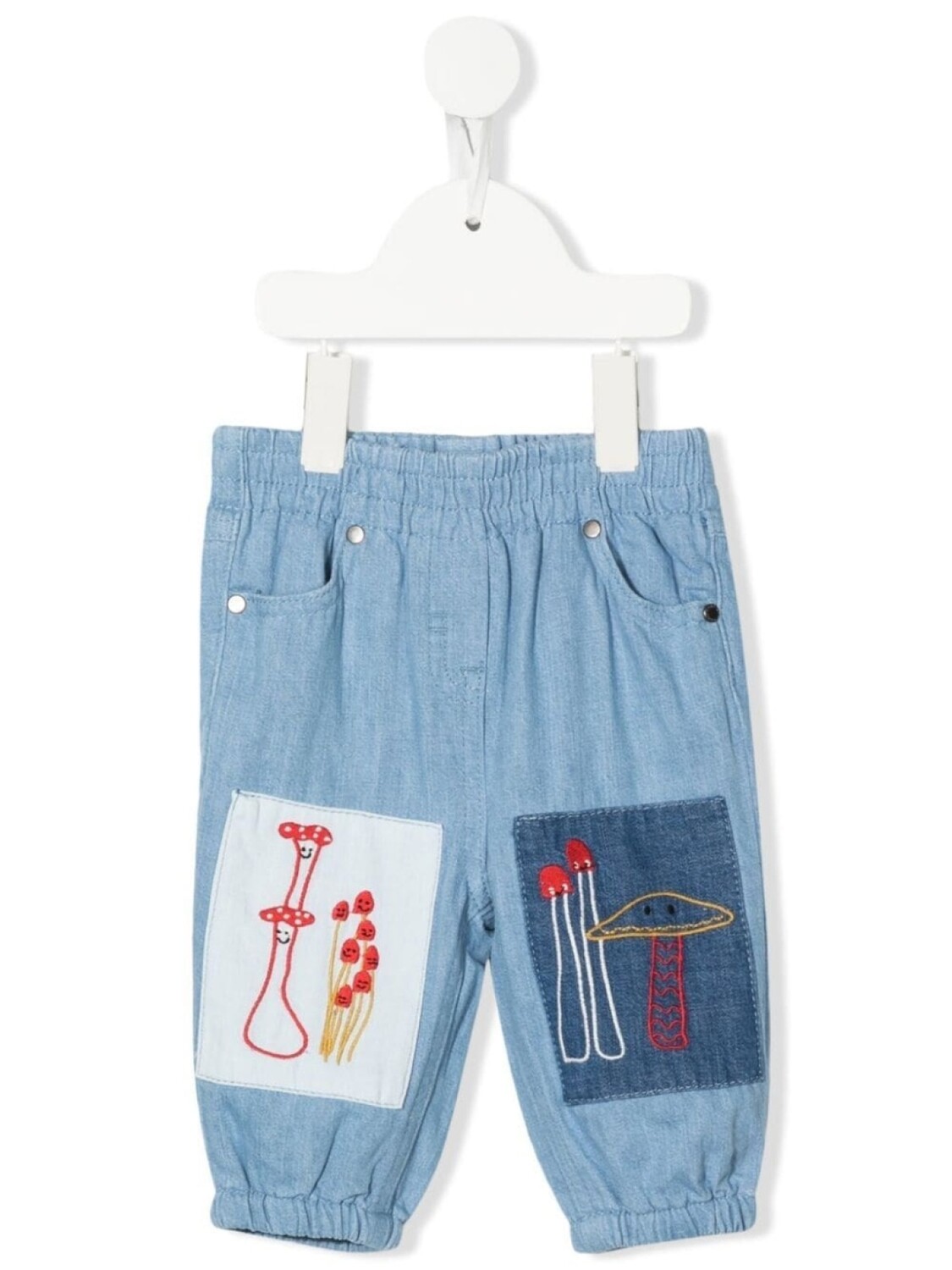

Stella McCartney Kids джинсы с эластичным поясом и вышивкой, синий