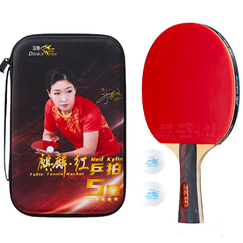 

Ракетка для пинг-понга DOUBLE FISH, professional five-star, shakehand grip racket