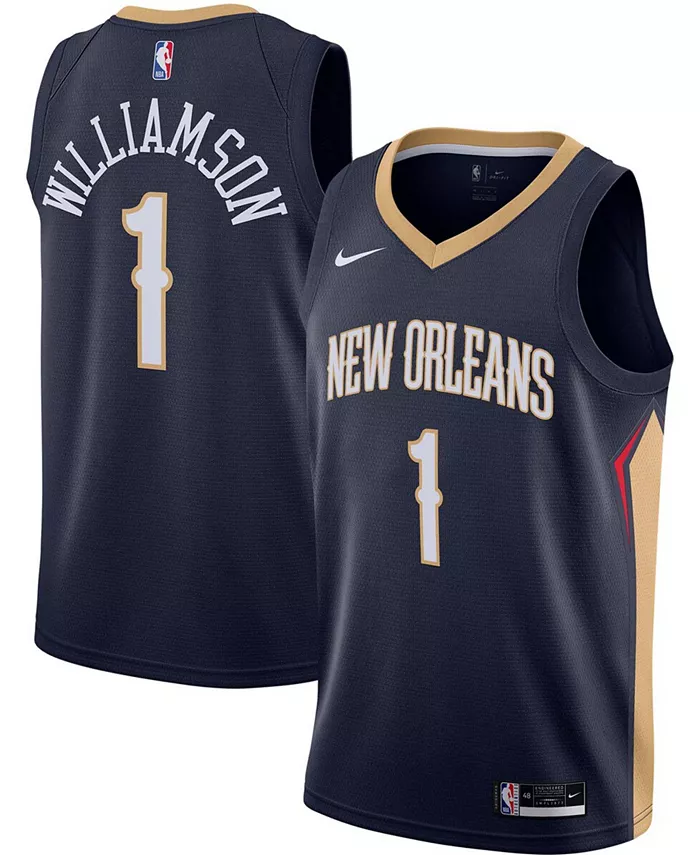 Мужская баскетбольная майка Zion Williamson New Orleans Pelicans 2020/21 Swingman - Icon Edition Nike — фото 4