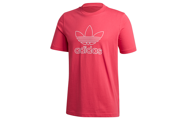 

Футболка с трилистником мужская красная Adidas Originals, красный