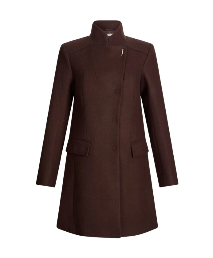 

Двуслойное шерстяное пальто с аксессуаром с логотипом. Liu Jo, коричневый